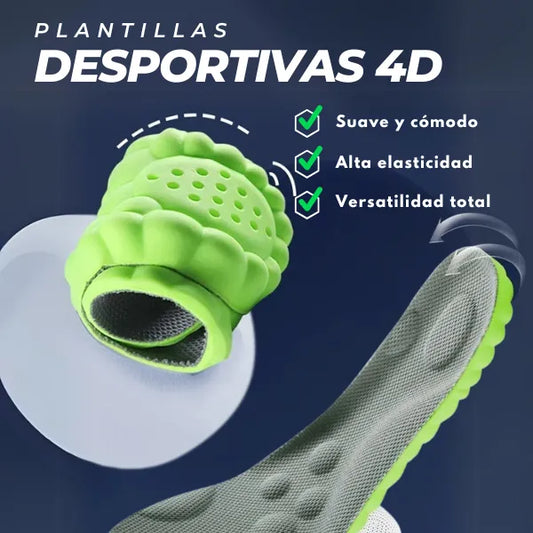 Plantillas Desportivas 4D - El soporte que tus pies merecen